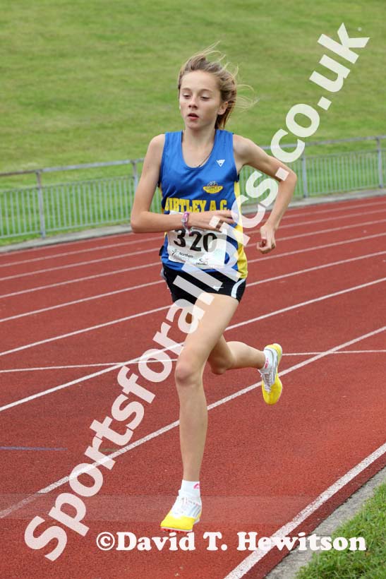 Anna Fawcett (Birtley) during the under-17s 1500 metres at the Northern Under-17s and 15s Championships, Liverpool.